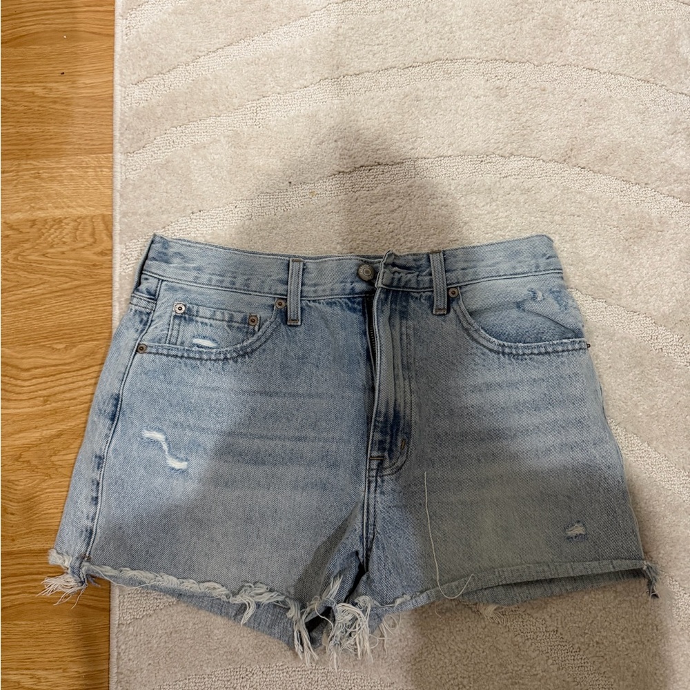 Pistola Light Wash Denim Cutoff Shorts - Blue